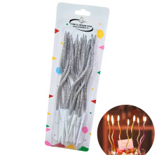 Rođendanske Svećice - SILVER SPARKLING 12 kom.